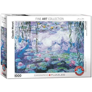 Puzzle Monet Claude : Les Nénuphars - 1000 pièces de Eurographics, édition Multicolore – boîte 2 sur 2