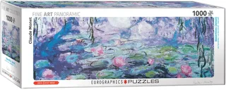 Waterleliew (W1852) [Nymphéas] - Claude Monet - 1000 stukjes 96×32cm (b×h) - Fine Art Panorama Legpuzzel van Eurographics, editie Meerkleurig – doos 2 van 2