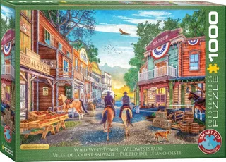 Wild West Town - Dominic Davison - 1000 stukjes 68×48cm (b×h) - Legpuzzel de Eurographics, édition Multicolore – boîte 2 sur 2