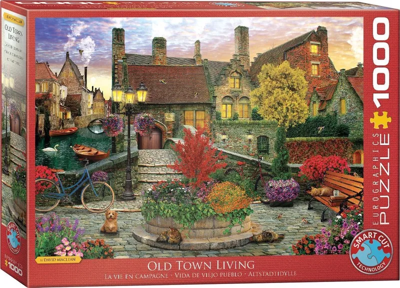 Wonen in de oude stad [Old Town Living] - David MacLean - 1000 stukjes 68×48cm (b×h) - Legpuzzel från Eurographics, utgåva Flerfärgad – kartong