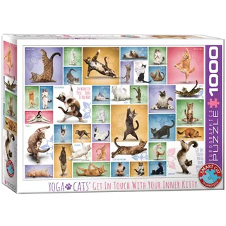 Yoga Katten [Yoga Cats] - 1000 stukjes 68×48cm (b×h) - Legpuzzel de Eurographics, édition Multicolore – boîte 2 sur 2