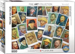 Zelfportretten [Van Gogh Selfies] - Vincent Van Gogh - 1000 stukjes 68×48cm (b×h) - Legpuzzel de Eurographics, édition Multicolore – boîte 1 sur 2