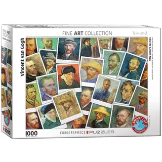 Zelfportretten [Van Gogh Selfies] - Vincent Van Gogh - 1000 stukjes 68×48cm (b×h) - Legpuzzel de Eurographics, édition Multicolore – boîte 2 sur 2