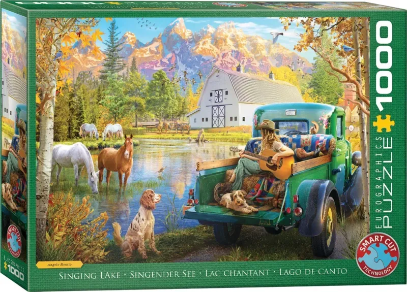 Zingende Meer [Singing Lake] - Angelo Bonito - 1000 stukjes 68×48cm (b×h) - Legpuzzel de Eurographics, édition Multicolore – boîte 2 sur 2