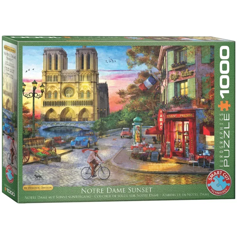 Zonsondergang bij de Notre Dame [Notre Dame Sunset] - Dominic Davison - 1000 stukjes 68×48cm (b×h) - Legpuzzel de Eurographics, édition Multicolore – boîte 2 sur 2