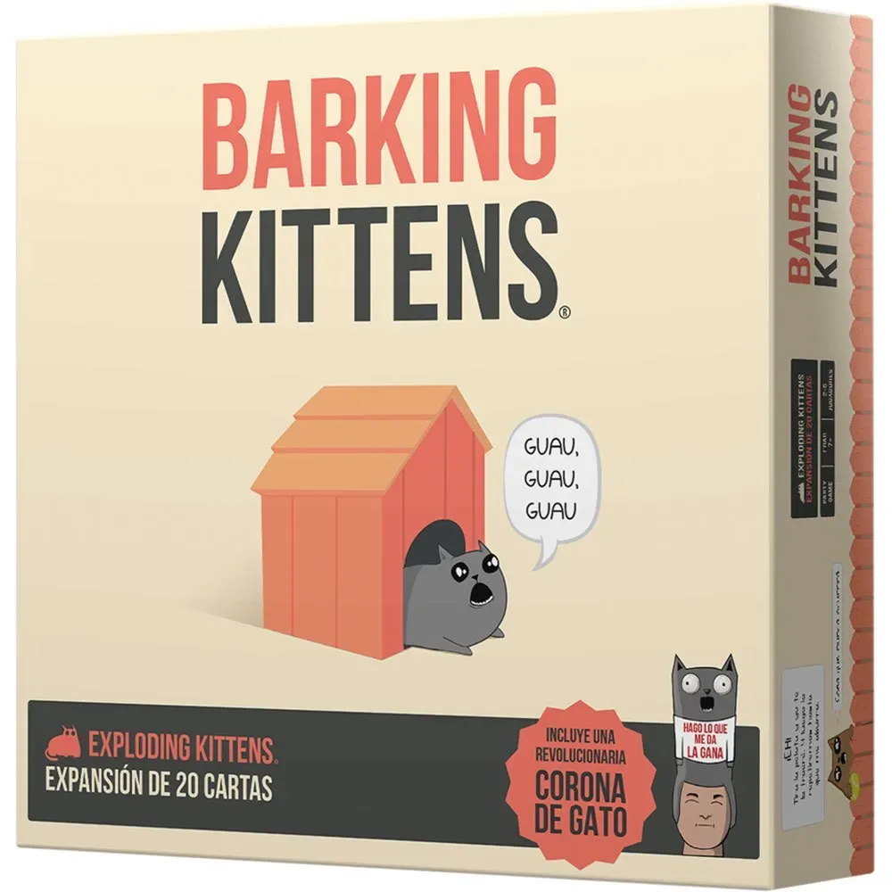 Barking Kittens Kortspel Spansk Version från Exploding Kittens – kartong