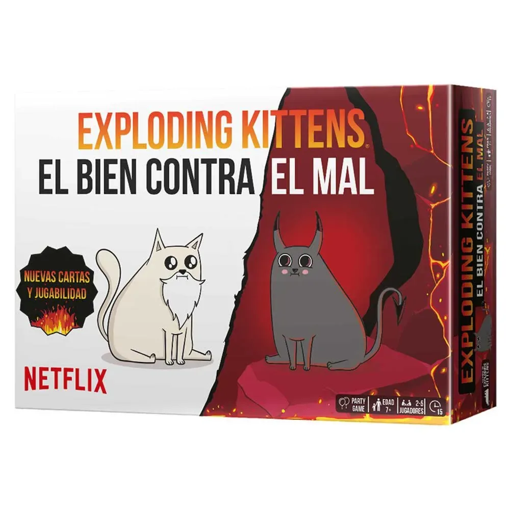 El Bien Contra El Mal Brætspil Spansk Version fra Exploding Kittens – æske