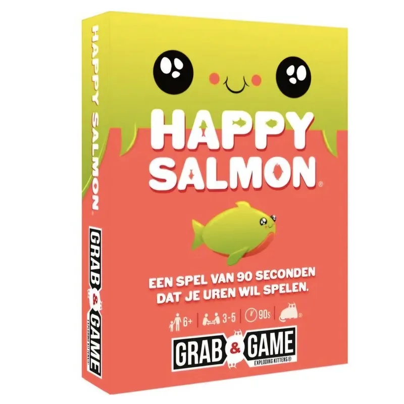 Happy Salmon - Kaartspel - Gezelschapspel von Exploding Kittens – Schachtel