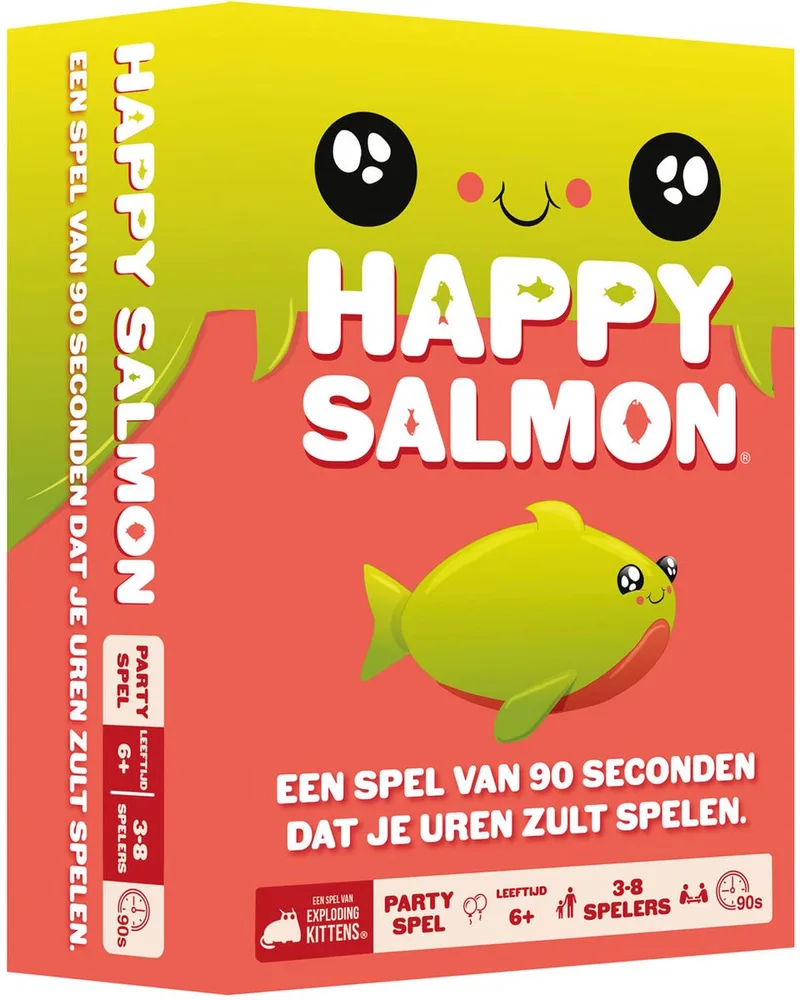 Happy Salmon - Nederlandstalig Kaartspel van Exploding Kittens – doos