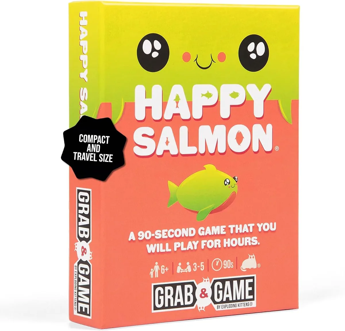 Happy Salmon: Snel kaartspel voor 3-5 spelers, 6+, compact & reisklaar de Exploding Kittens – boîte