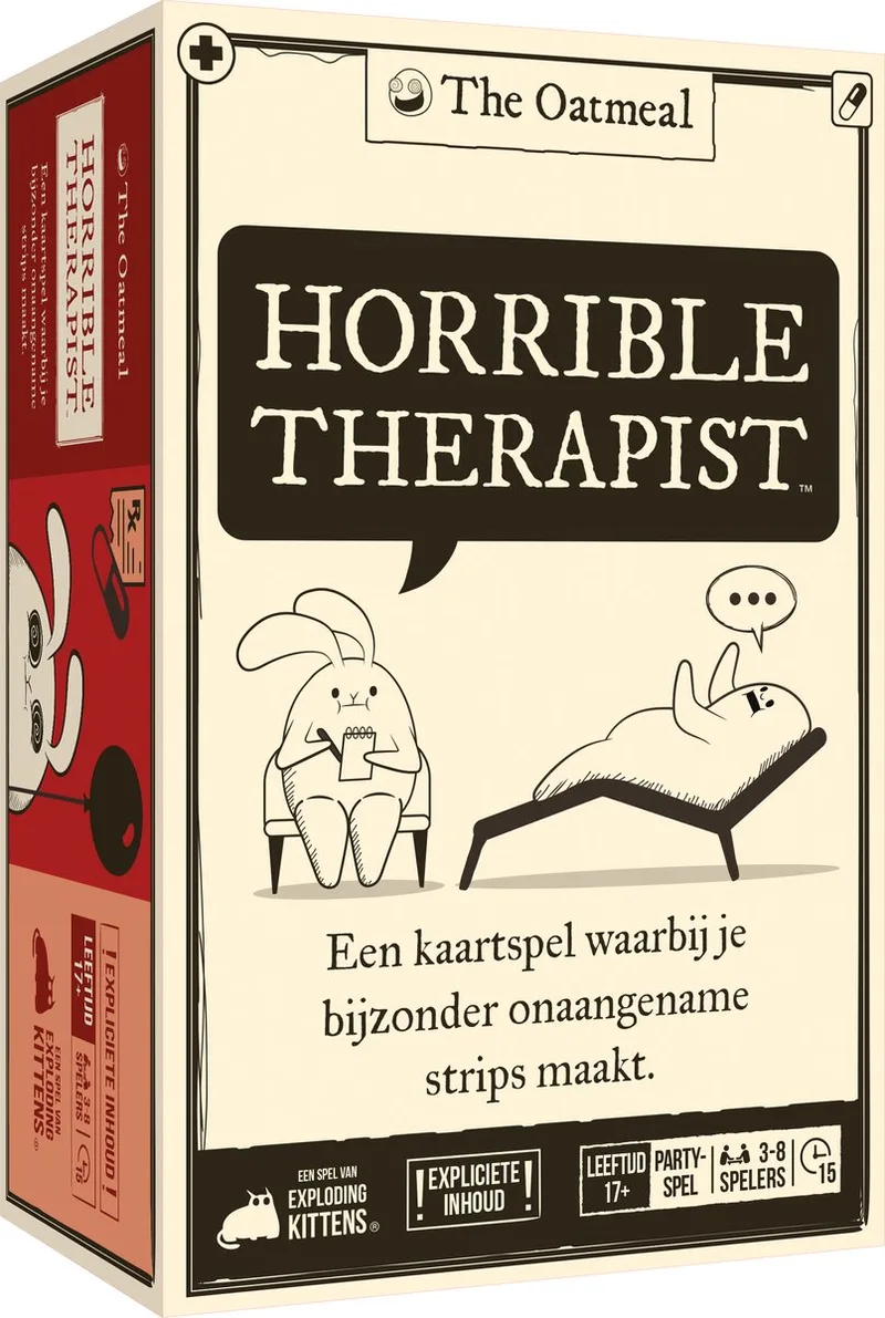 Horrible Therapist – Fout, Grappig & Hilarisch Partyspel voor Volwassenen - Nederlandstalig van Exploding Kittens – doos