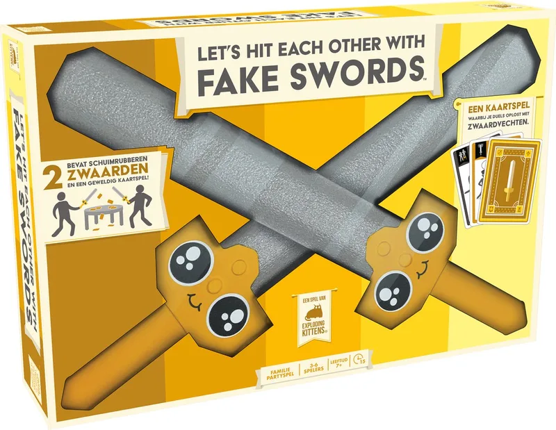 Let's Hit Each Other With Fake Swords - Nederlands Kaartspel de Exploding Kittens – boîte