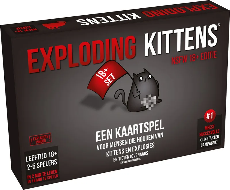 NSFW Edition - Engelstalig Kaartspel de Exploding Kittens – boîte