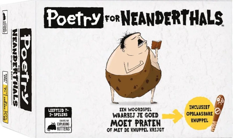 Poetry for Neanderthals - Nederlandstalig Kaartspel van Exploding Kittens – doos