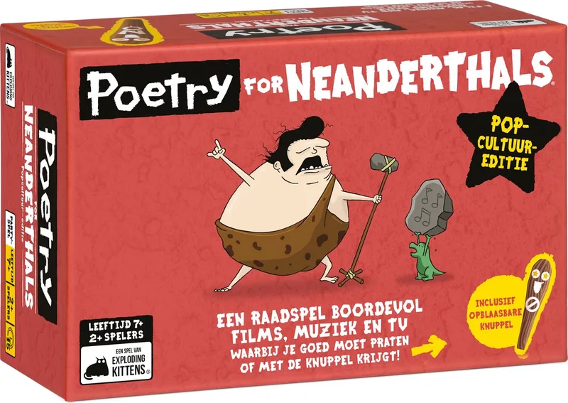 Poetry for Neanderthals Pop Culture Edition - Nederlandstalig - Hilarisch Woordspel voor het Hele Gezin - 2+ spelers - Vanaf 7 jaar - Exploding Kittens von Exploding Kittens – Schachtel