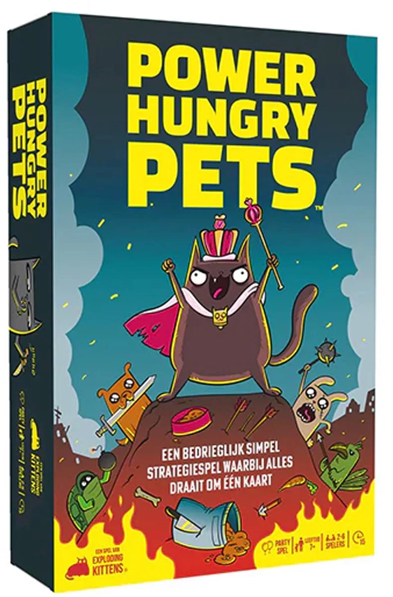 Power Hungry Pets - Nederlandstalig Kaartspel - Partyspel from Exploding Kittens – box