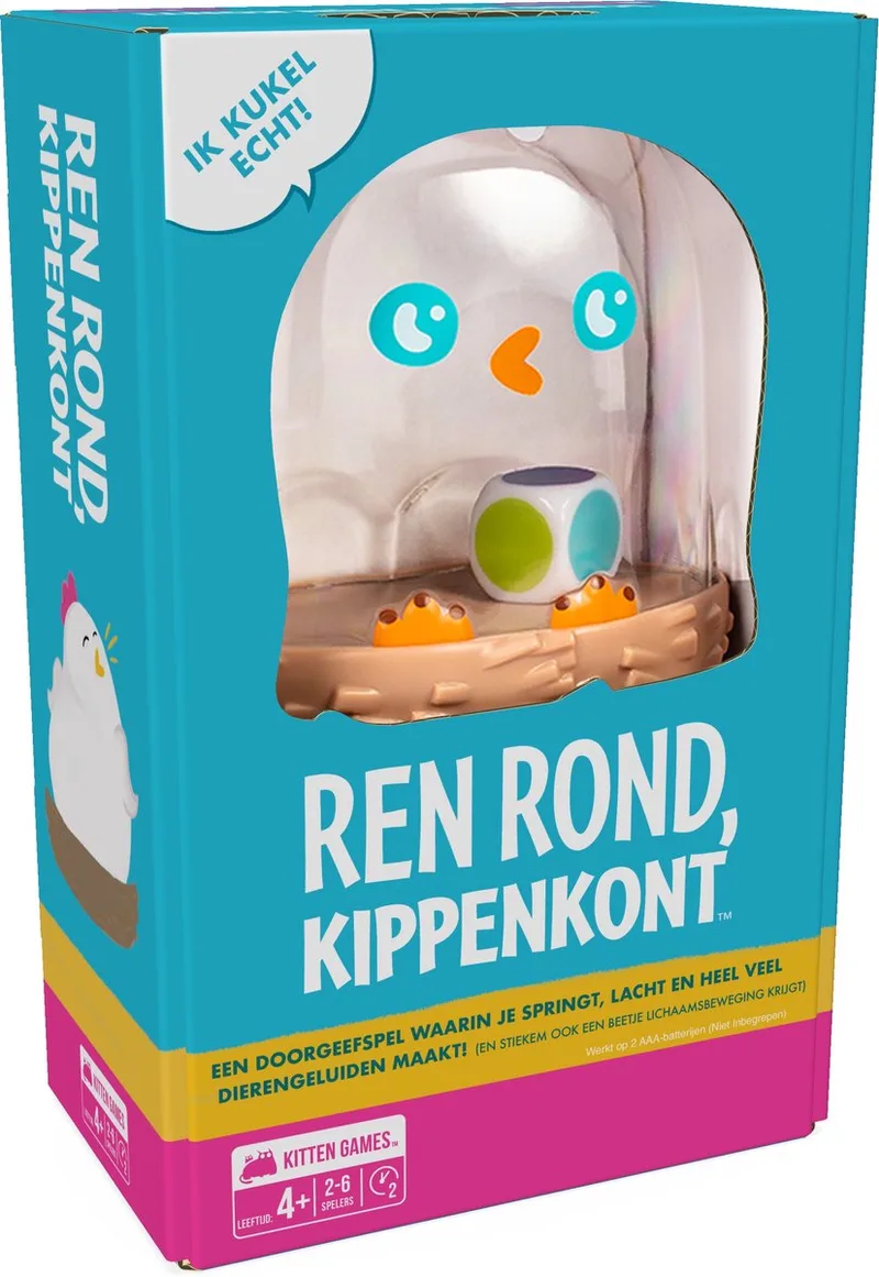 Ren rond, Kippenkont! - Actiespel - Snelheid & Beweging fra Exploding Kittens – æske