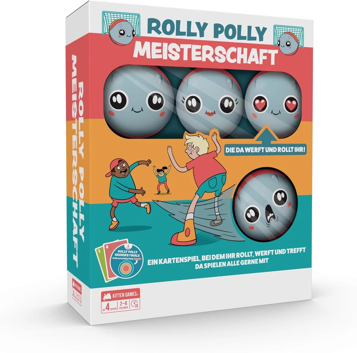Rolly Polly Kampioenschap: Actief Kaartspel voor 2-6 Spelers, 4+ von Exploding Kittens – Schachtel