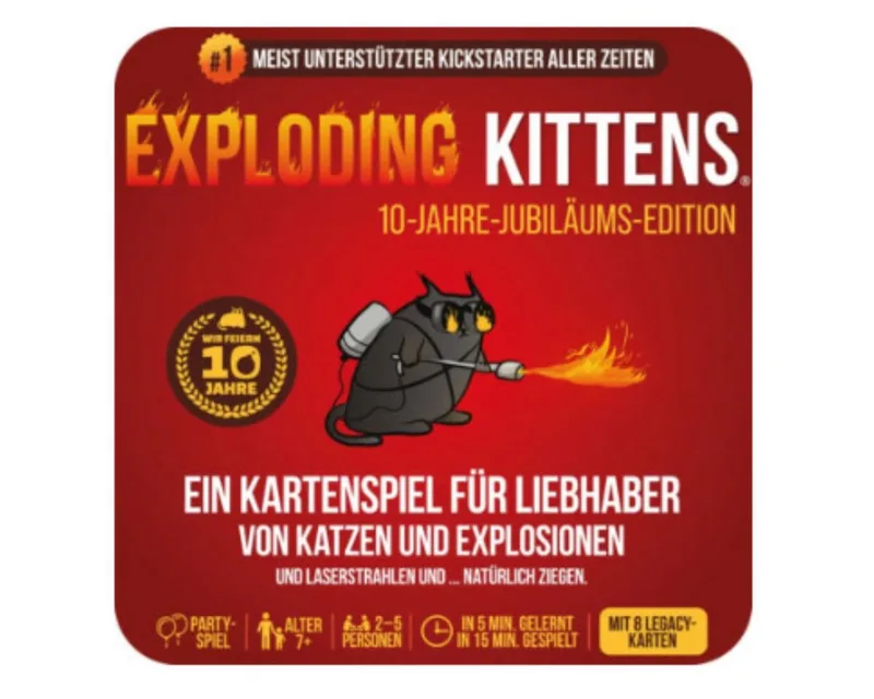 Spiel : 10-Jahre-Jubiläums von Exploding Kittens – Schachtel