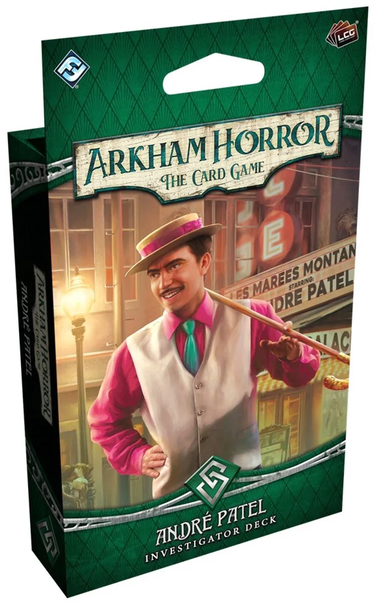 Asmodee Arkham Horror kaartspel André Patel deck uitbreidingsset. de Fantasy Flight Games – boîte