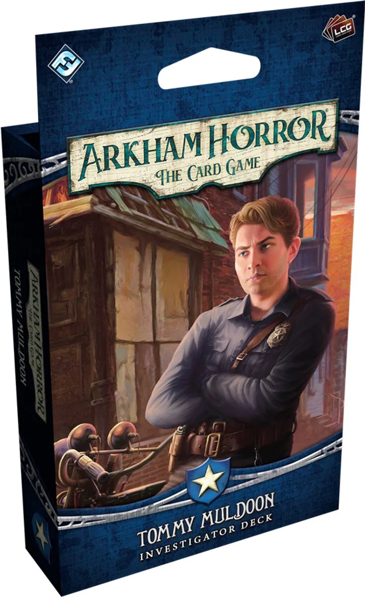 Asmodee Arkham Horror kaartspel Tommy Muldoon Investigator Deck. from Fantasy Flight Games – box