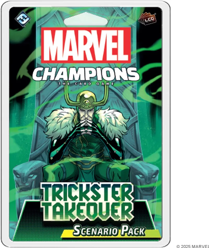Marvel kaartspel Trickster Takeover scenario pack Loki. fra Fantasy Flight Games – æske