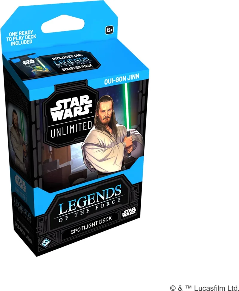 Star Wars Unlimited Legends of the Force Spotlight Deck Qui-Qon Jinn fra Fantasy Flight Games – æske