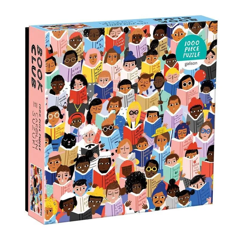 Book Club 1000 Piece Puzzle In a Square Box von Galison, Ausgabe Colorful – Schachtel