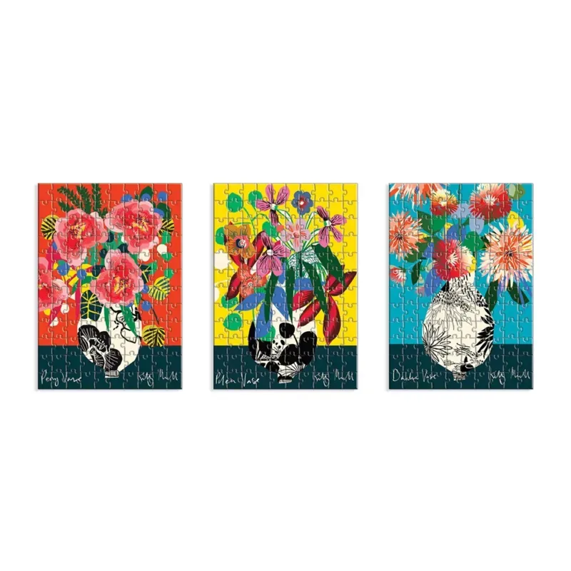 Puzzle 3 Puzzles - Kitty McCall - Puzzle Set - 100 à 149 pièces fra Galison – æske