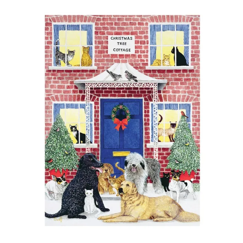 Puzzle Cottage de Noël - Puzzle Boîte Carré de 1000 pièces - 1000 pièces fra Galison – æske