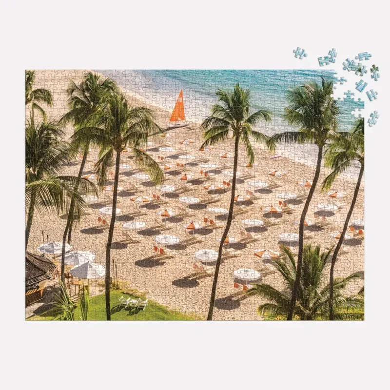 Puzzle Le Club de Plage - Puzzle 1000 Pièces - 1000 pièces fra Galison – æske