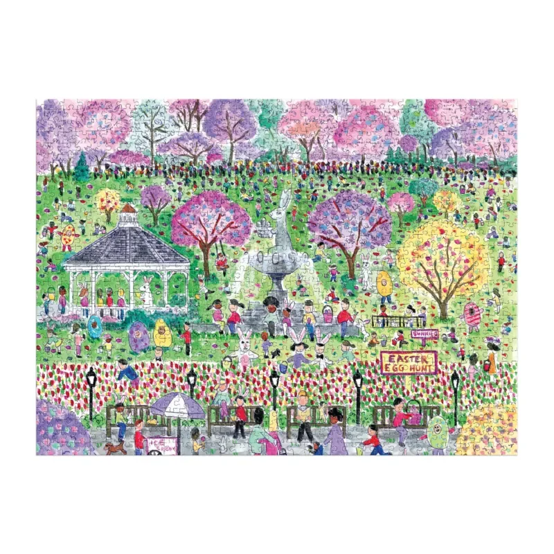 Puzzle Michael Storrings - Chasse aux Oeufs de Pâques - Puzzle de 1000 Pièces - 100 à 149 pièces de Galison – boîte