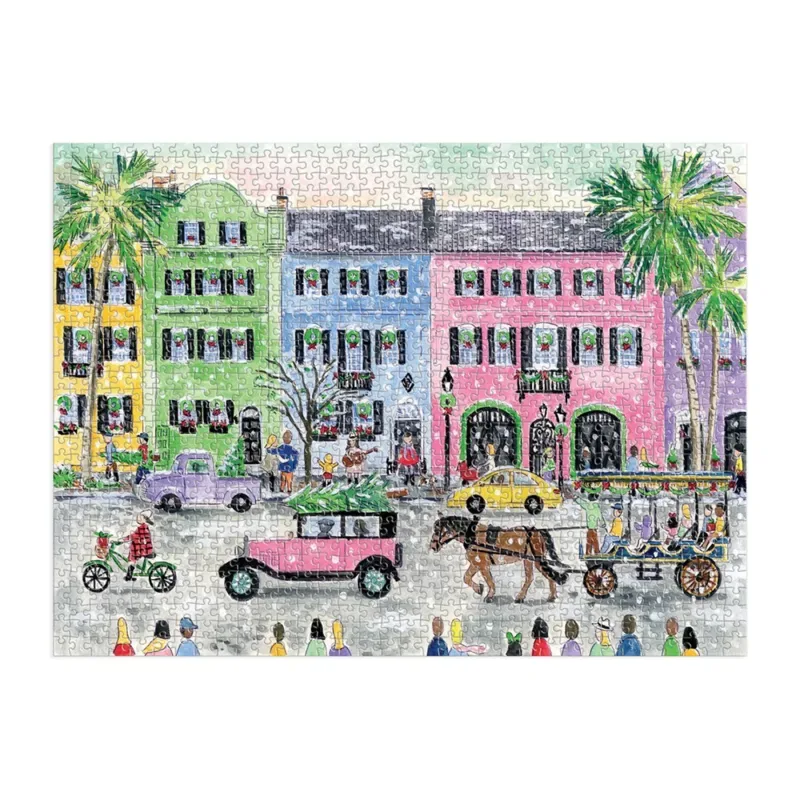 Puzzle Noël à Charleston - Puzzle 1000 pièces - 1000 pièces fra Galison – æske