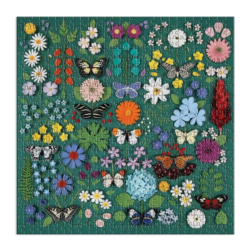 Puzzle Papillon Botanique - Puzzle de 500 Pièces avec Pièces Façonnées - 500 à 999 pièces fra Galison – æske