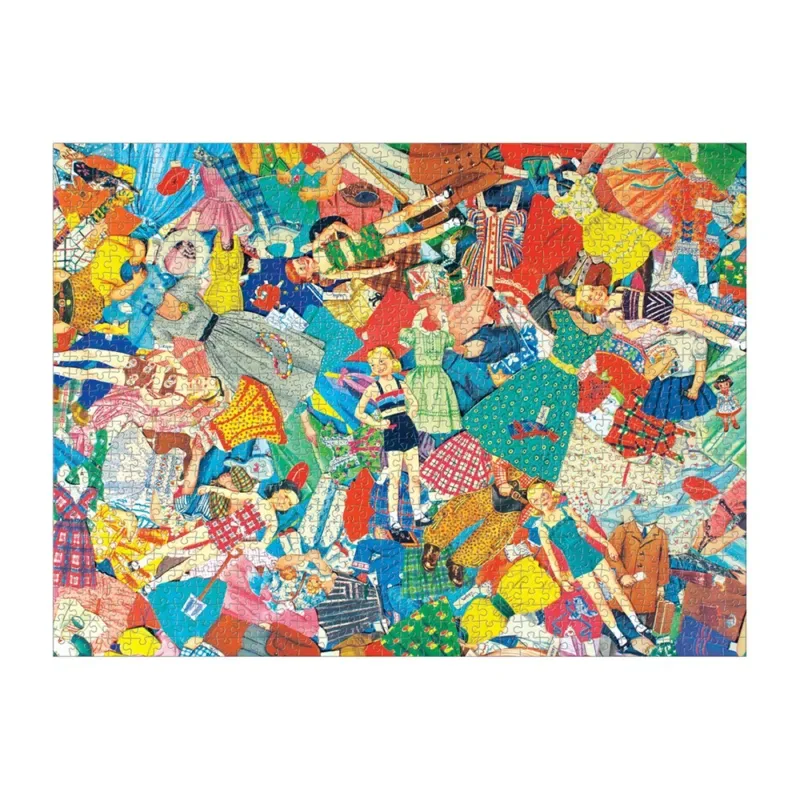 Puzzle Poupée en Papier Vintage - Puzzle de 1000 pièces dans une Boîte Carrée - 1000 pièces från Galison – kartong
