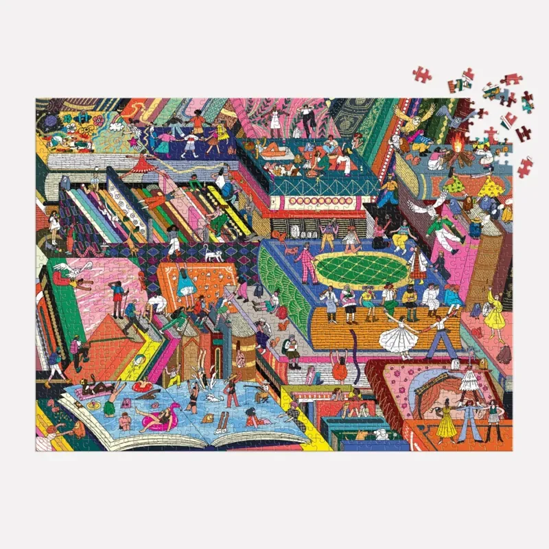 Puzzle Quartier Roman - Puzzle Étincellant de 1000 Pièces - 100 à 149 pièces fra Galison – æske