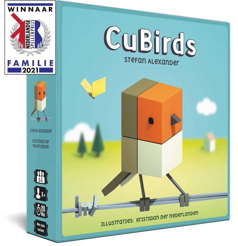Cubirds - Kaartspel voor 1 tot 5 spelers - Geïllustreerd door Kristiaan der Nederlanden von Gam'inBIZ – Schachtel