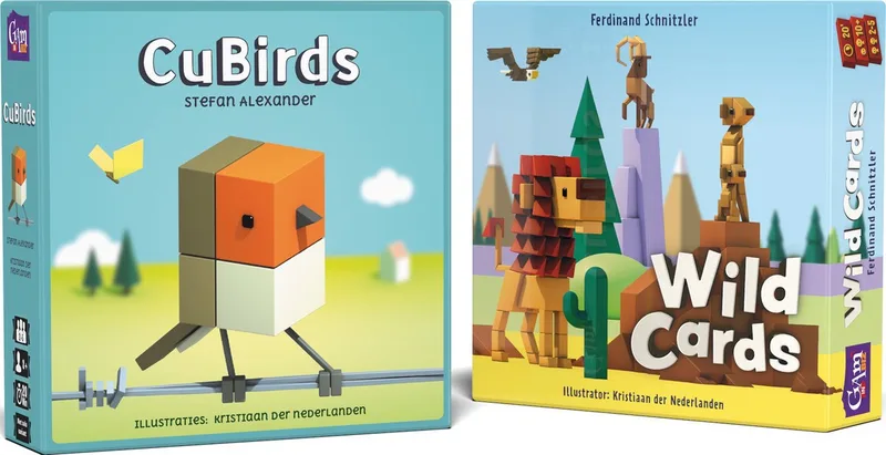 CuBirds + Wild Cards - 2 kaartspellen van Kristiaan der Nederlanden van Gam'inBIZ – doos