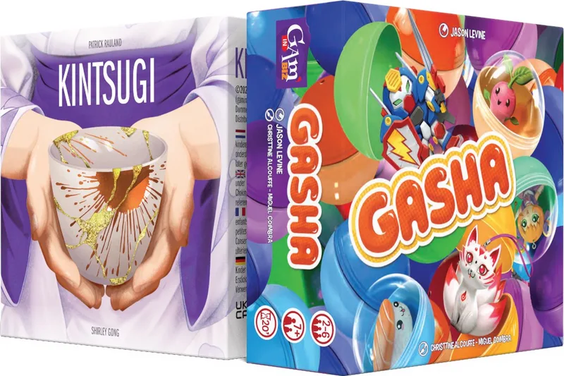 Gasha + Kintsugi - 2 kaartspellen met een Japans thema - Set Collection - Familiespel von Gam'inBIZ – Schachtel