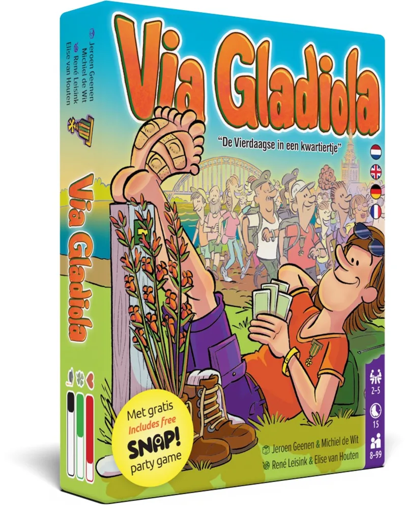 Via Gladiola - Vierdaagsespel - De Vierdaagse in een kwartiertje - In 1 minuut geleerd von Gam'inBIZ – Schachtel