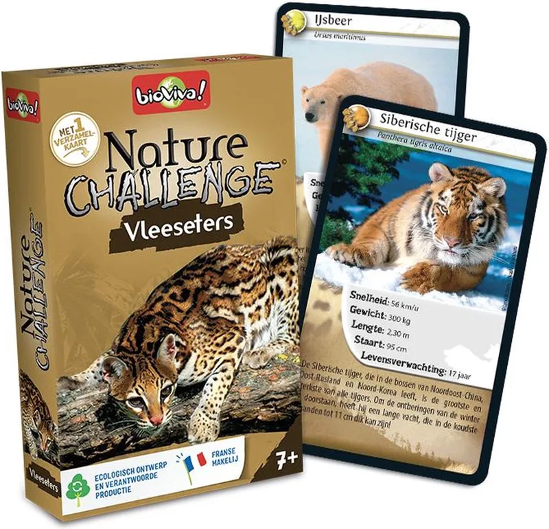 Bioviva - Nature Challenge Vleeseters - GERONIMO GAMES - Bioviva - kaartspel - vanaf 7 jaar oud - collectie kaarten fra Geronimo Games – æske