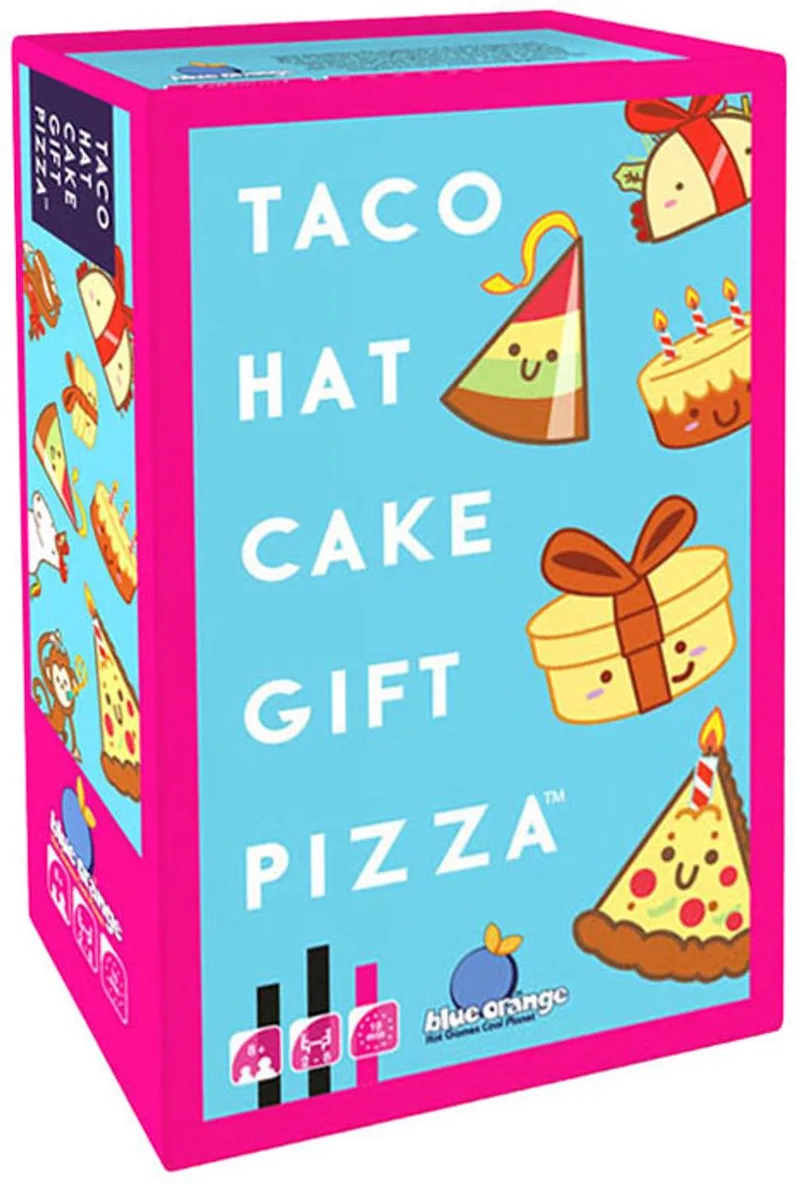 Blue Orange Games - Taco Hat Cake Gift Pizza - Kaartspel - 2-8 Spelers - Geschikt vanaf 8 Jaar - Geronimo Games fra Geronimo Games – æske