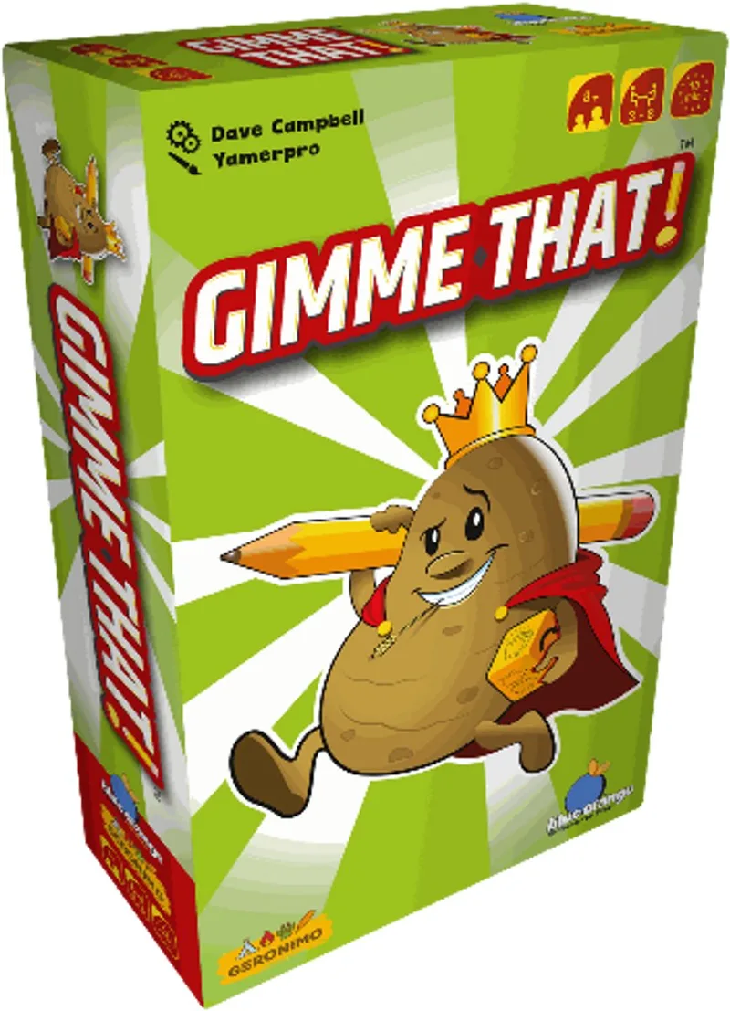 Gimme That - GERONIMO GAMES - PARTY SPEL - VANAF 8 JAAR OUD - VAN 3 TOT 8 SPELERS fra Geronimo Games – æske