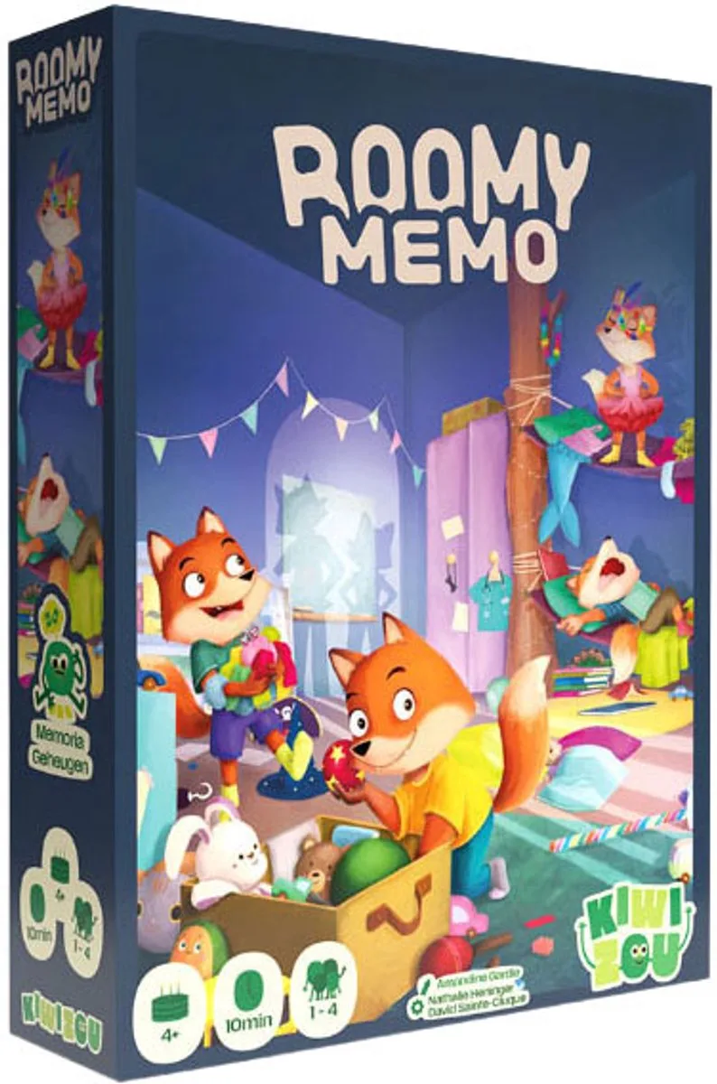 KiwiZou Memospel Roomy from Geronimo Games, Multi kleuren edition – box