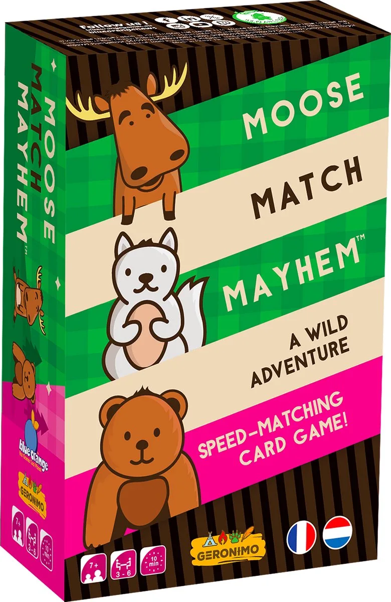 MOOSE MATCH MAYHEM - GERONIMO GAMES - partyspel - kaartspel - vanaf 7 jaar oud - van 3 tot 6 spelers from Geronimo Games – box