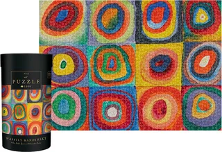PUZZEL - Interdruk - Kandinsky 1000 Stuk Puzzel: Vierkanten met Cirkels de Geronimo Games – boîte 1 sur 2