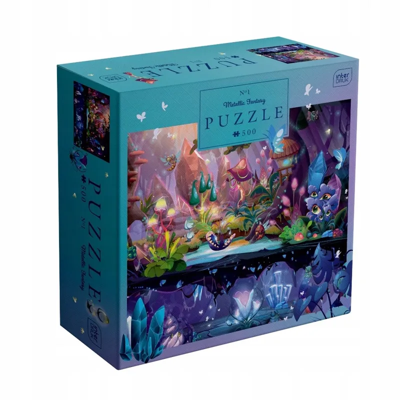 PUZZEL - Interdruk Metallic Fantasy Magische Bospuzzel van Geronimo Games, editie Meerkleurig – doos