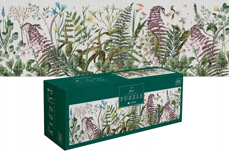 PUZZLE - 1000 STUKJES - Interdruk Panoramische Puzzel Bloemen 4 van Geronimo Games, editie Meerkleurig – doos