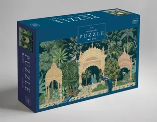 PUZZLE - 1000 STUKJES - Interdruk Puzzel Geheime Tuin von Geronimo Games, Ausgabe Blau – Schachtel 2 von 2