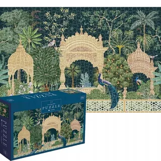 PUZZLE - 1000 STUKJES - Interdruk Puzzel Geheime Tuin von Geronimo Games, Ausgabe Blau – Schachtel 1 von 2